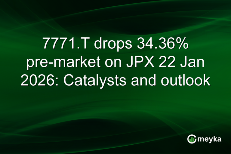 7771.T drops 34.36% pre-market on JPX 22 Jan 2026: Catalysts and outlook