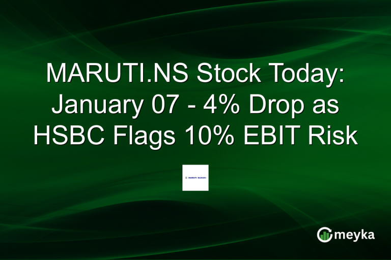 MARUTI.NS Stock Today: January 07 - 4% Drop as HSBC Flags 10% EBIT Risk