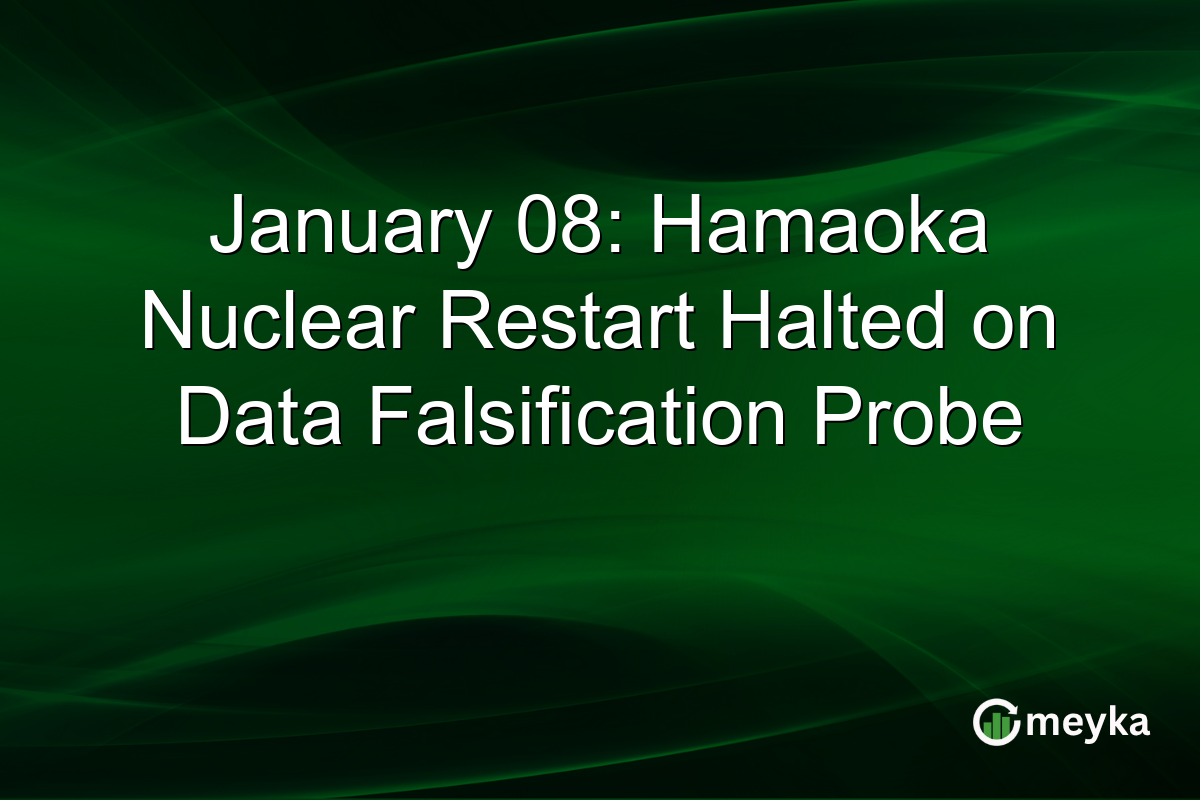 January 08: Hamaoka Nuclear Restart Halted on Data Falsification Probe