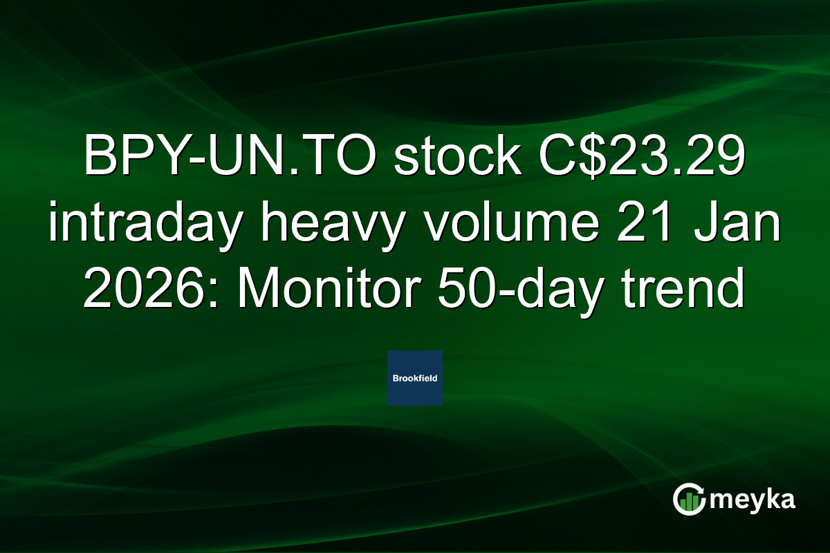 BPY-UN.TO stock C$23.29 intraday heavy volume 21 Jan 2026: Monitor 50-day trend