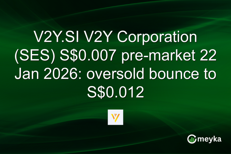 V2Y.SI V2Y Corporation (SES) S$0.007 pre-market 22 Jan 2026: oversold bounce to S$0.012