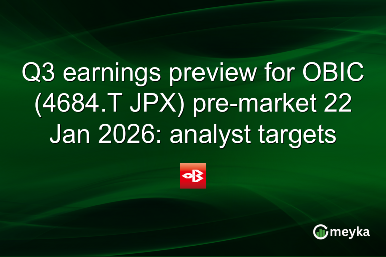 Q3 earnings preview for OBIC (4684.T JPX) pre-market 22 Jan 2026: analyst targets