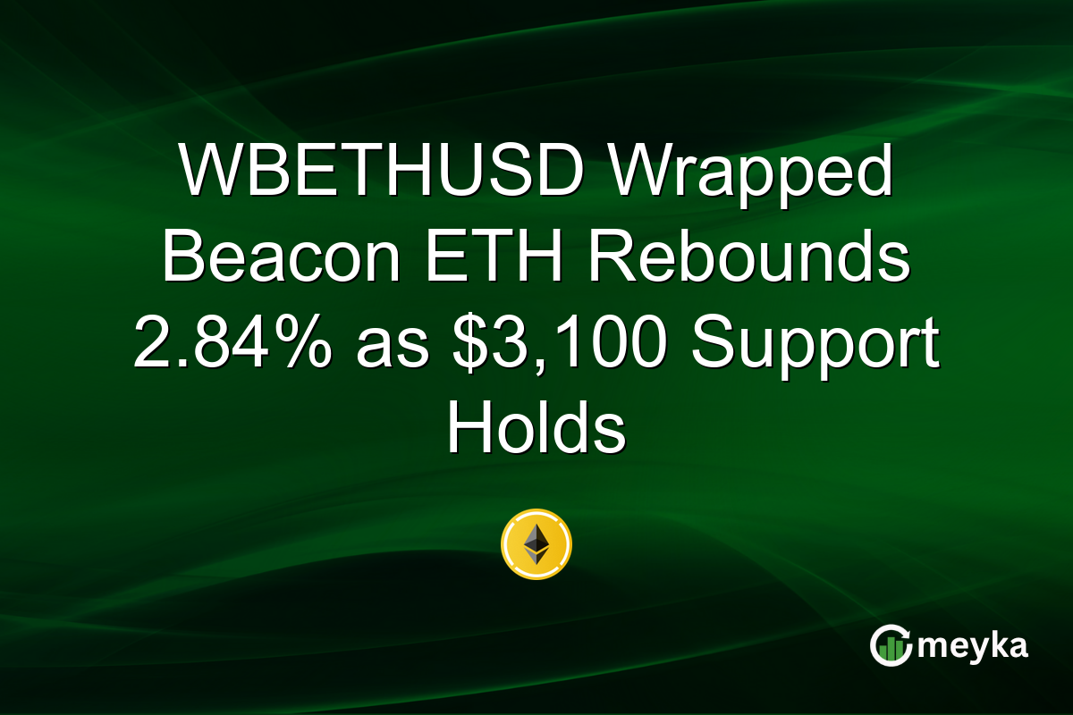 WBETHUSD Wrapped Beacon ETH Rebounds 2.84% as $3,100 Support Holds