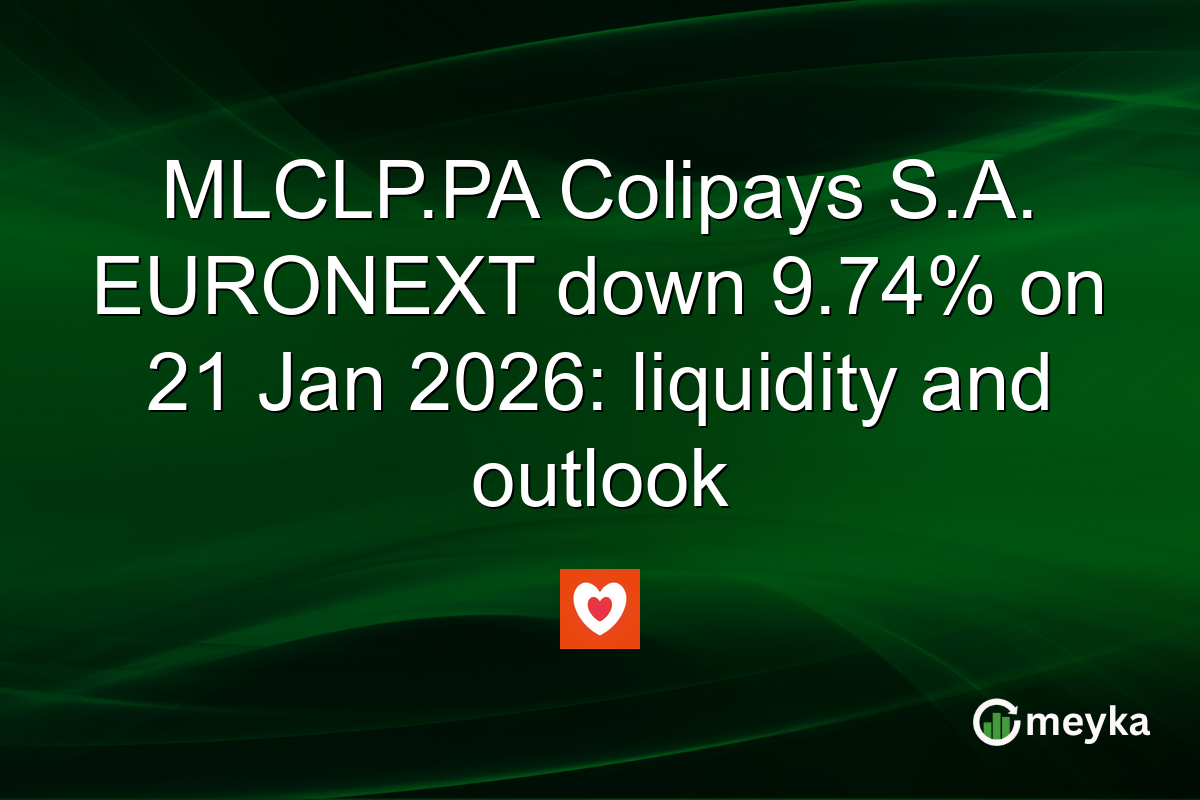 MLCLP.PA Colipays S.A. EURONEXT down 9.74% on 21 Jan 2026: liquidity and outlook