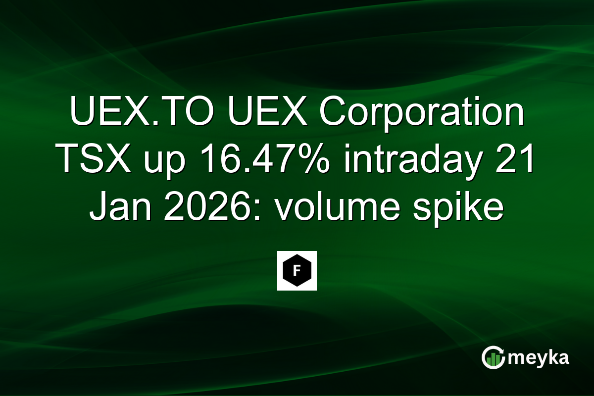 UEX.TO UEX Corporation TSX up 16.47% intraday 21 Jan 2026: volume spike