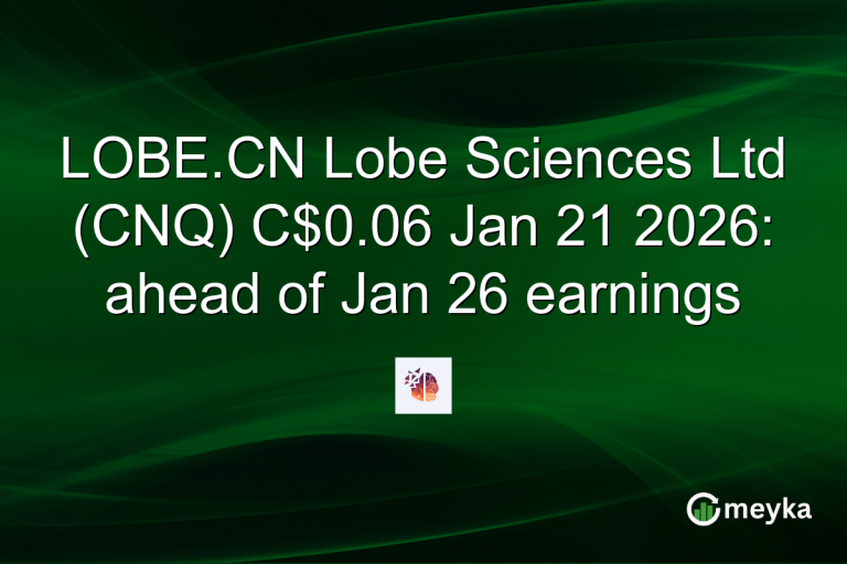 LOBE.CN Lobe Sciences Ltd (CNQ) C$0.06 Jan 21 2026: ahead of Jan 26 earnings