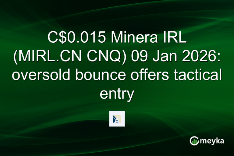 C$0.015 Minera IRL (MIRL.CN CNQ) 09 Jan 2026: oversold bounce offers tactical entry