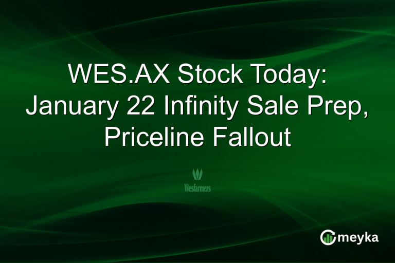 WES.AX Stock Today: January 22 Infinity Sale Prep, Priceline Fallout