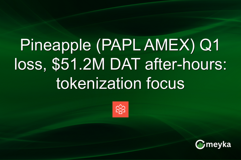 Pineapple (PAPL AMEX) Q1 loss, $51.2M DAT after-hours: tokenization focus