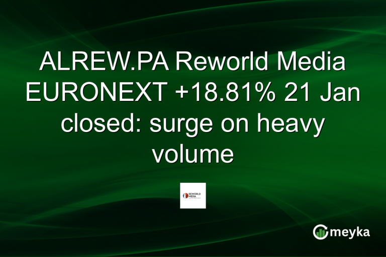 ALREW.PA Reworld Media EURONEXT +18.81% 21 Jan closed: surge on heavy volume