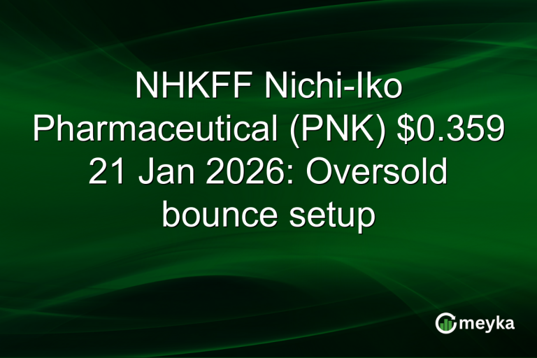 NHKFF Nichi-Iko Pharmaceutical (PNK) $0.359 21 Jan 2026: Oversold bounce setup