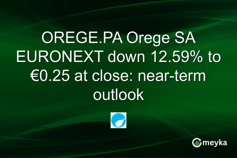 OREGE.PA Orege SA EURONEXT down 12.59% to €0.25 at close: near-term outlook