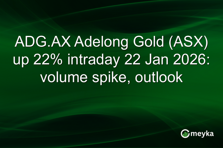 ADG.AX Adelong Gold (ASX) up 22% intraday 22 Jan 2026: volume spike, outlook