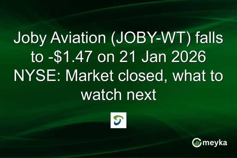 Joby Aviation (JOBY-WT) falls to -$1.47 on 21 Jan 2026 NYSE: Market closed, what to watch next