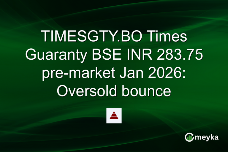 TIMESGTY.BO Times Guaranty BSE INR 283.75 pre-market Jan 2026: Oversold bounce