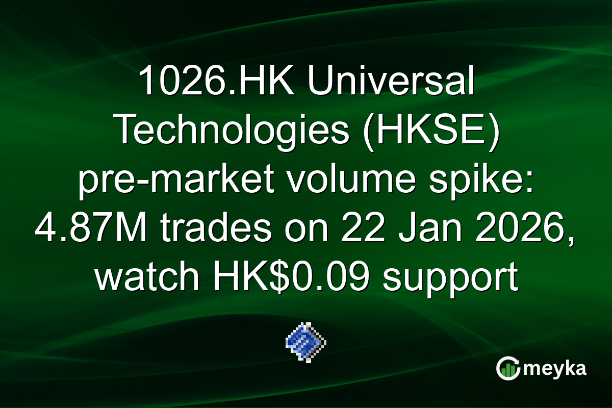 1026.HK Universal Technologies (HKSE) pre-market volume spike: 4.87M trades on 22 Jan 2026, watch HK$0.09 support