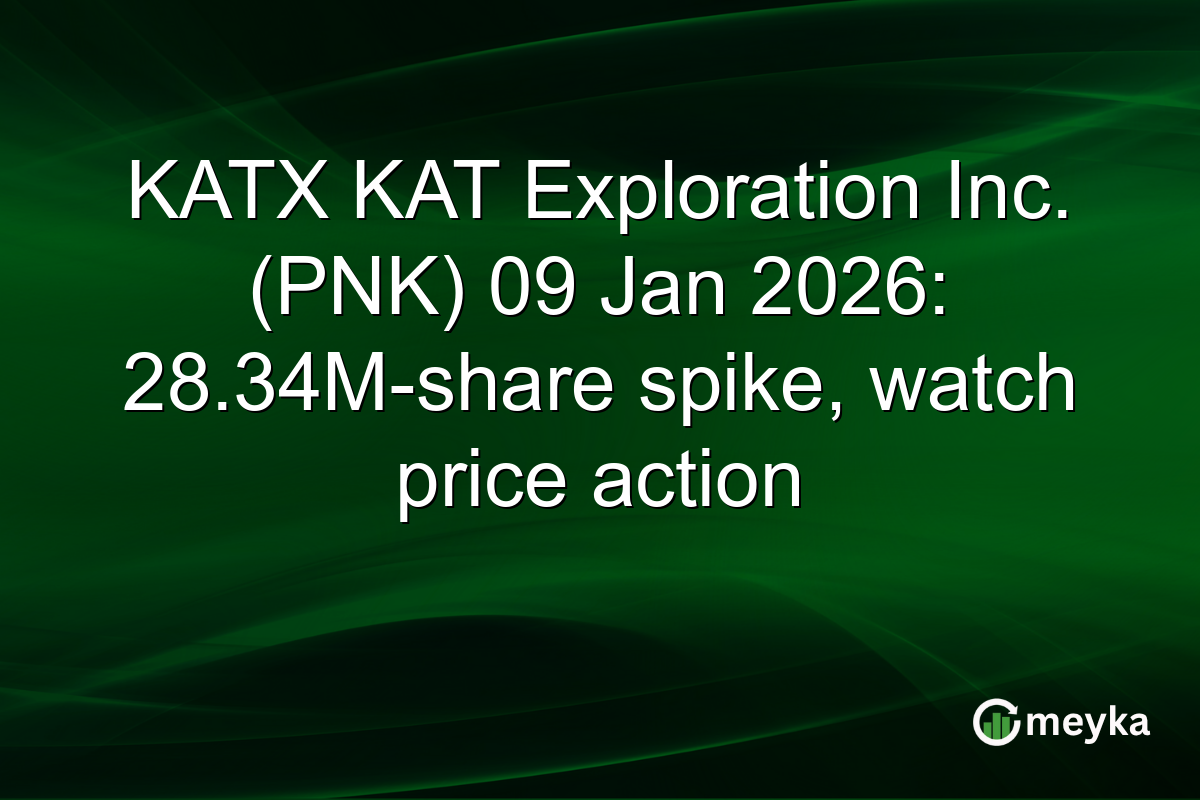 KATX KAT Exploration Inc. (PNK) 09 Jan 2026: 28.34M-share spike, watch price action