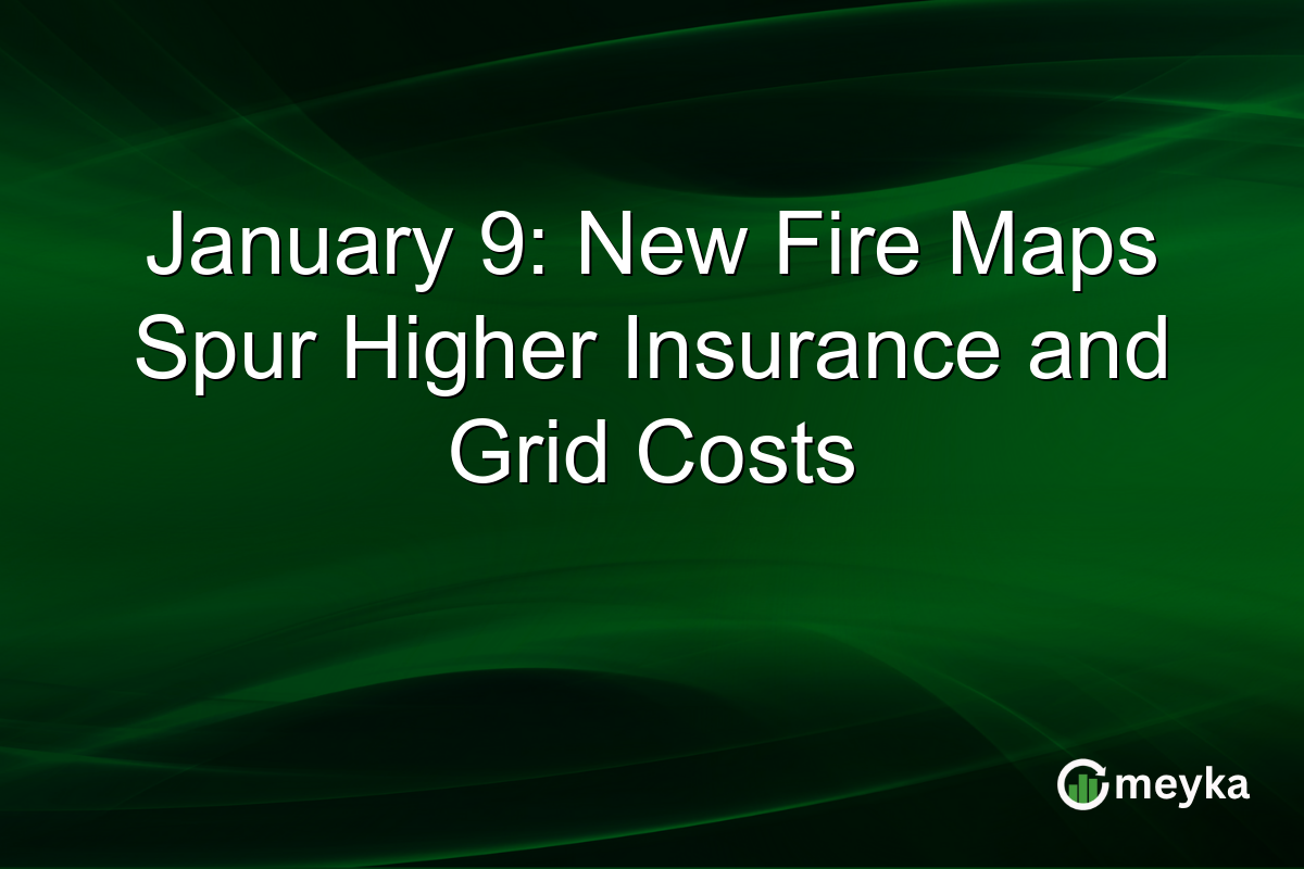 January 9: New Fire Maps Spur Higher Insurance and Grid Costs