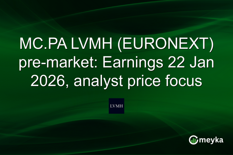 MC.PA LVMH (EURONEXT) pre-market: Earnings 22 Jan 2026, analyst price focus