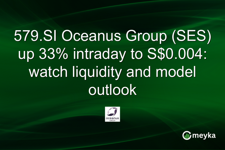 579.SI Oceanus Group (SES) up 33% intraday to S$0.004: watch liquidity and model outlook