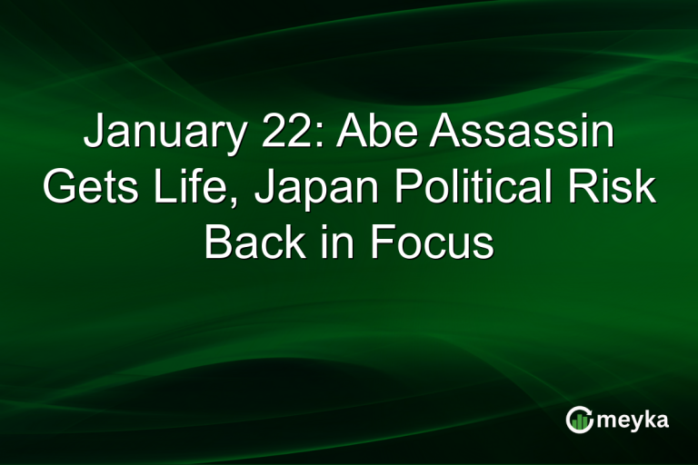 January 22: Abe Assassin Gets Life, Japan Political Risk Back in Focus