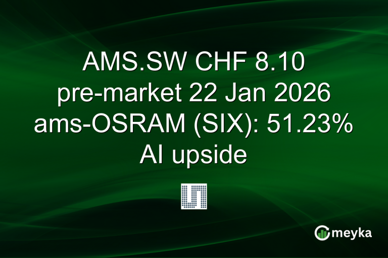 AMS.SW CHF 8.10 pre-market 22 Jan 2026 ams-OSRAM (SIX): 51.23% AI upside