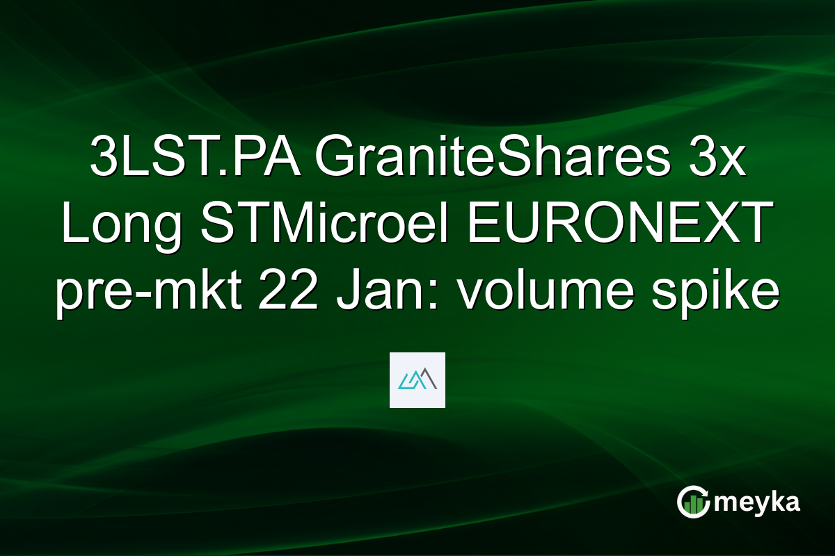 3LST.PA GraniteShares 3x Long STMicroel EURONEXT pre-mkt 22 Jan: volume spike