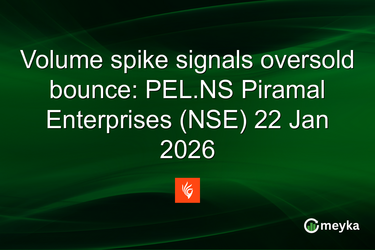 Volume spike signals oversold bounce: PEL.NS Piramal Enterprises (NSE) 22 Jan 2026