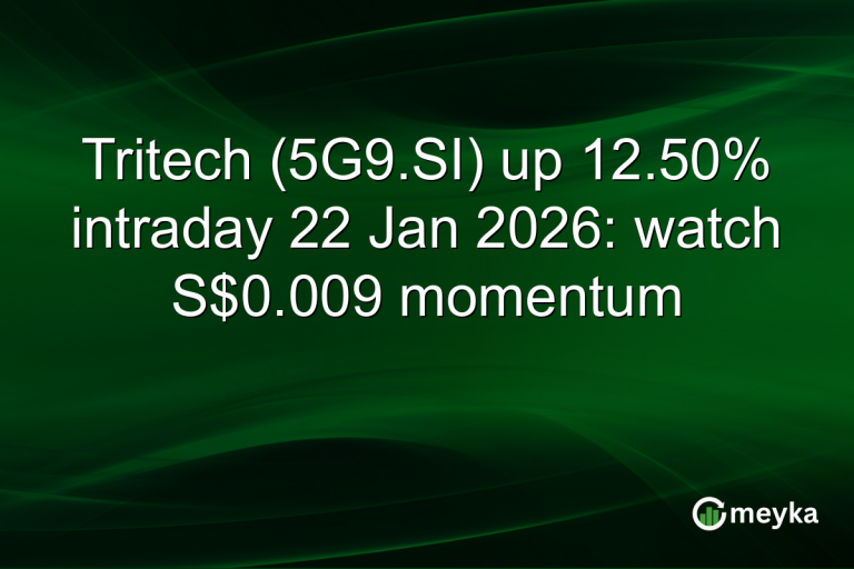 Tritech (5G9.SI) up 12.50% intraday 22 Jan 2026: watch S$0.009 momentum