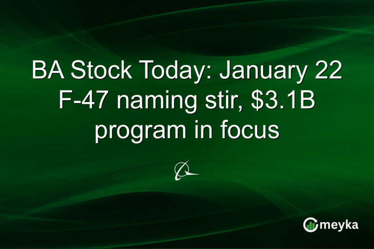 BA Stock Today: January 22 F-47 naming stir, $3.1B program in focus