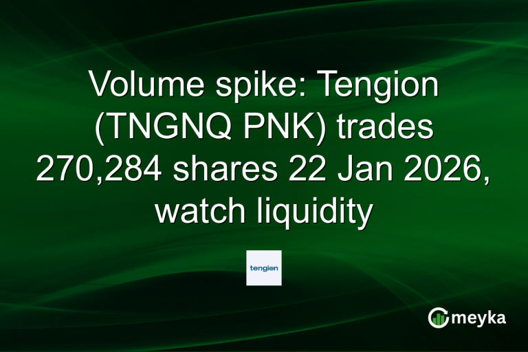 Volume spike: Tengion (TNGNQ PNK) trades 270,284 shares 22 Jan 2026, watch liquidity
