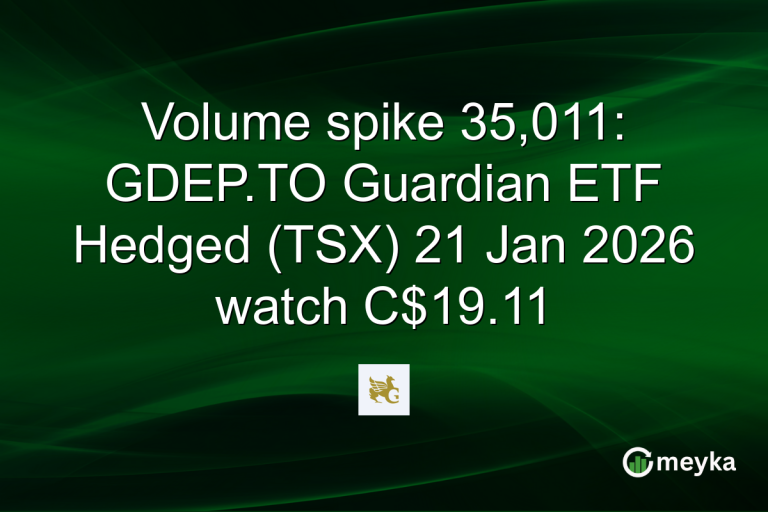 Volume spike 35,011: GDEP.TO Guardian ETF Hedged (TSX) 21 Jan 2026 watch C$19.11