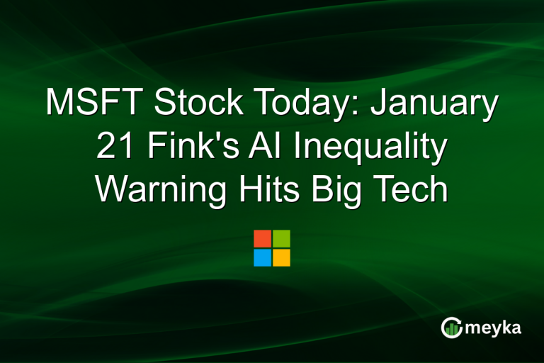 MSFT Stock Today: January 21 Fink's AI Inequality Warning Hits Big Tech