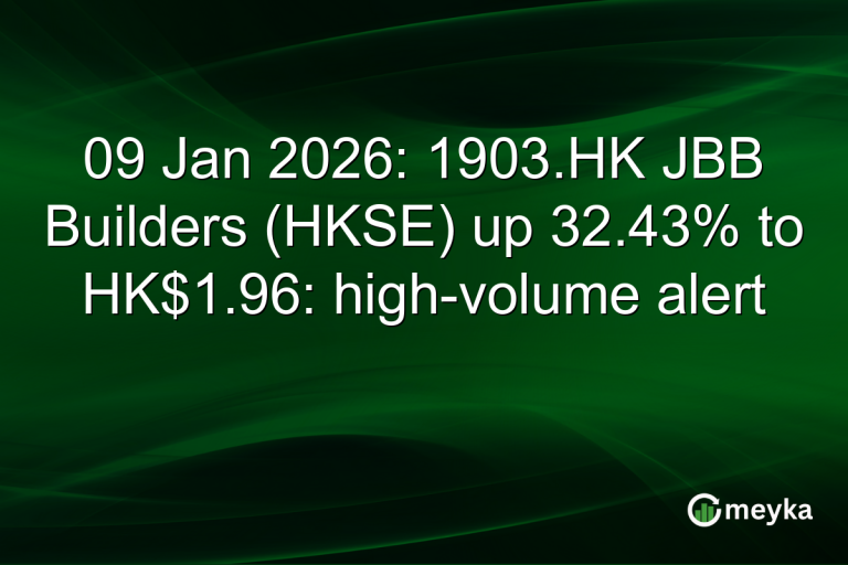 09 Jan 2026: 1903.HK JBB Builders (HKSE) up 32.43% to HK$1.96: high-volume alert