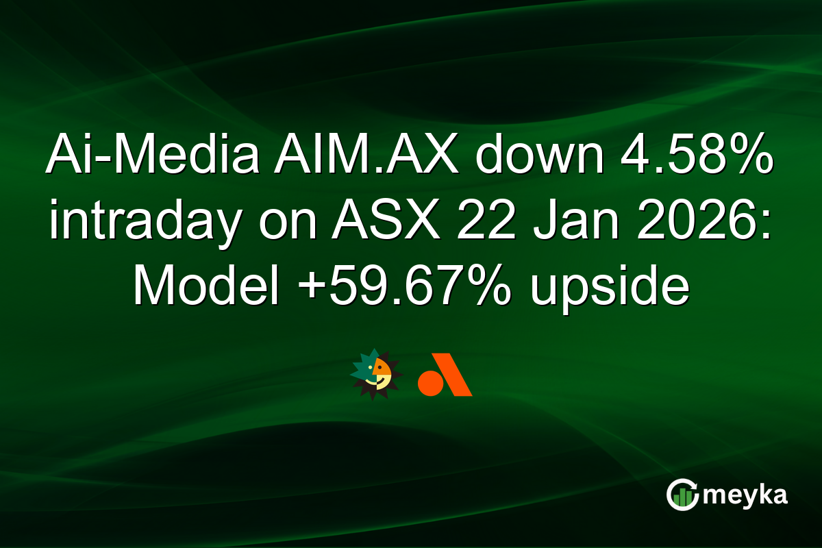 Ai-Media AIM.AX down 4.58% intraday on ASX 22 Jan 2026: Model +59.67% upside