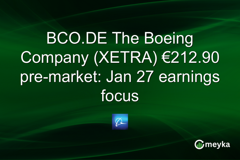 BCO.DE The Boeing Company (XETRA) €212.90 pre-market: Jan 27 earnings focus