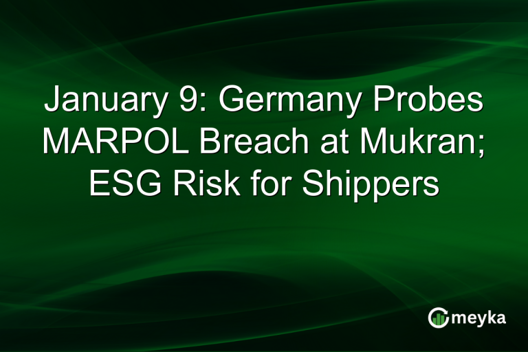 January 9: Germany Probes MARPOL Breach at Mukran; ESG Risk for Shippers