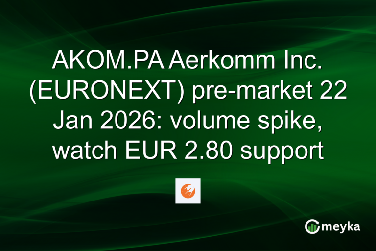 AKOM.PA Aerkomm Inc. (EURONEXT) pre-market 22 Jan 2026: volume spike, watch EUR 2.80 support