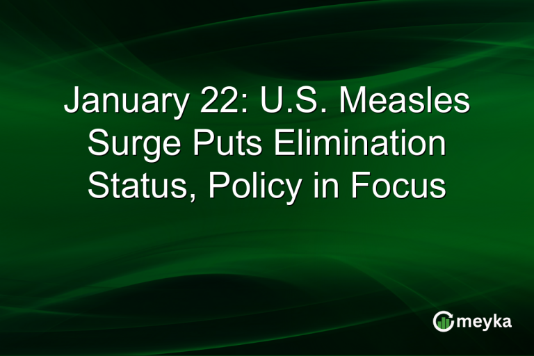 January 22: U.S. Measles Surge Puts Elimination Status, Policy in Focus