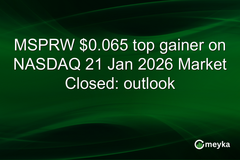 MSPRW $0.065 top gainer on NASDAQ 21 Jan 2026 Market Closed: outlook