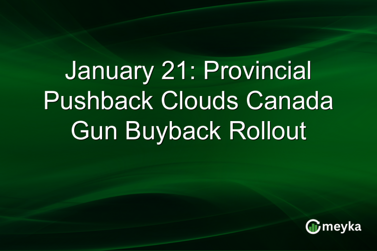 January 21: Provincial Pushback Clouds Canada Gun Buyback Rollout