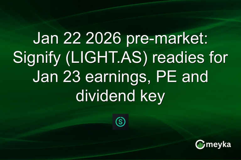 Jan 22 2026 pre-market: Signify (LIGHT.AS) readies for Jan 23 earnings, PE and dividend key
