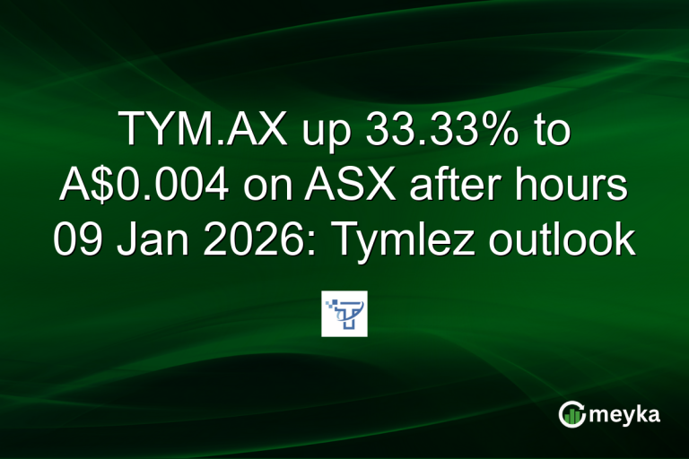 TYM.AX up 33.33% to A$0.004 on ASX after hours 09 Jan 2026: Tymlez outlook