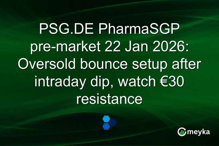 PSG.DE PharmaSGP pre-market 22 Jan 2026: Oversold bounce setup after intraday dip, watch €30 resistance