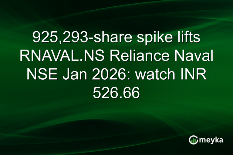 925,293-share spike lifts RNAVAL.NS Reliance Naval NSE Jan 2026: watch INR 526.66