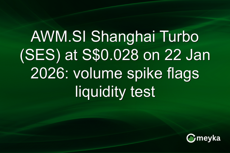 AWM.SI Shanghai Turbo (SES) at S$0.028 on 22 Jan 2026: volume spike flags liquidity test