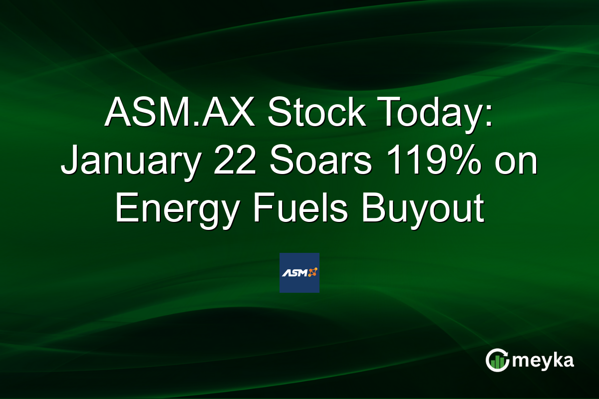 ASM.AX Stock Today: January 22 Soars 119% on Energy Fuels Buyout