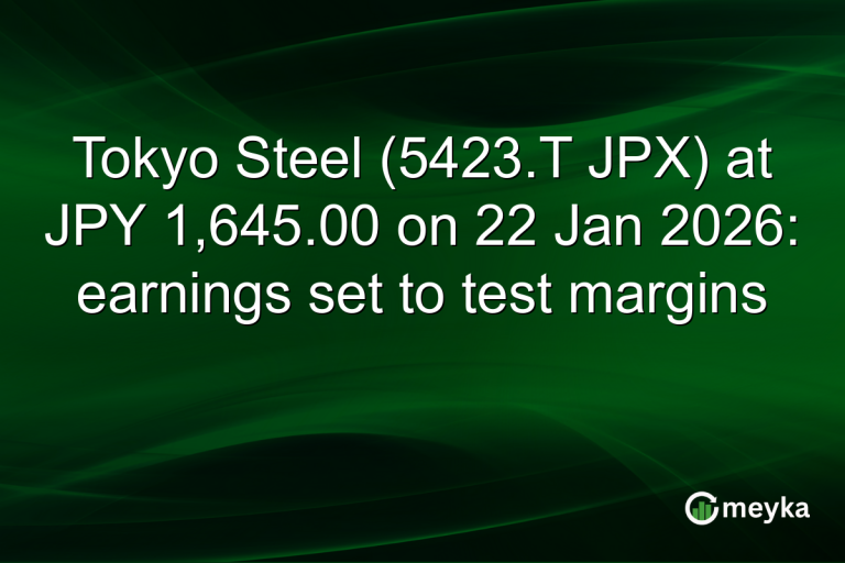 Tokyo Steel (5423.T JPX) at JPY 1,645.00 on 22 Jan 2026: earnings set to test margins