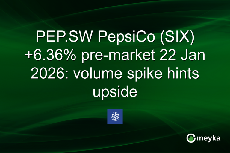 PEP.SW PepsiCo (SIX) +6.36% pre-market 22 Jan 2026: volume spike hints upside