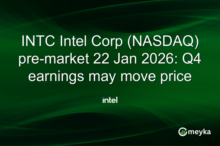 INTC Intel Corp (NASDAQ) pre-market 22 Jan 2026: Q4 earnings may move price